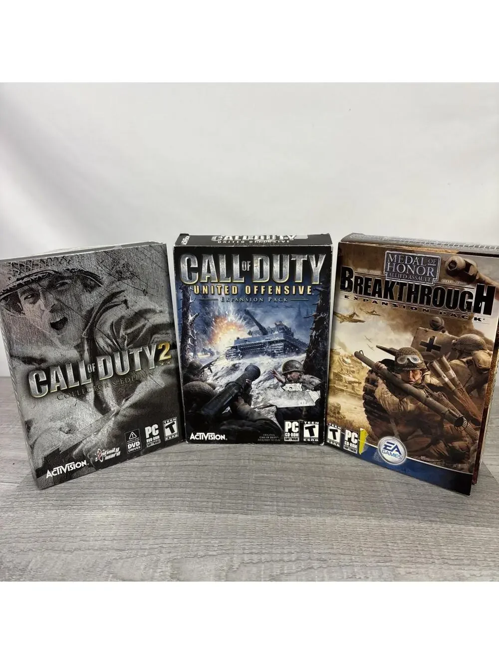 Lot of 3 Classic WWII PC Games - Medal of Honor & Call of Duty Bundle!